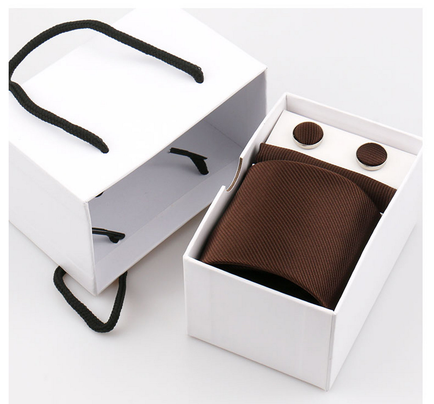 Neck Tie Set Box - Elegancki zestaw męski: krawat o szerokości