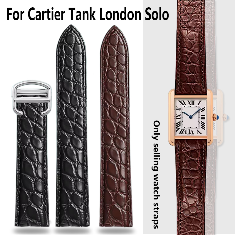 Men'S Accessories London - Pasek do zegarka ze skóry krokodyla