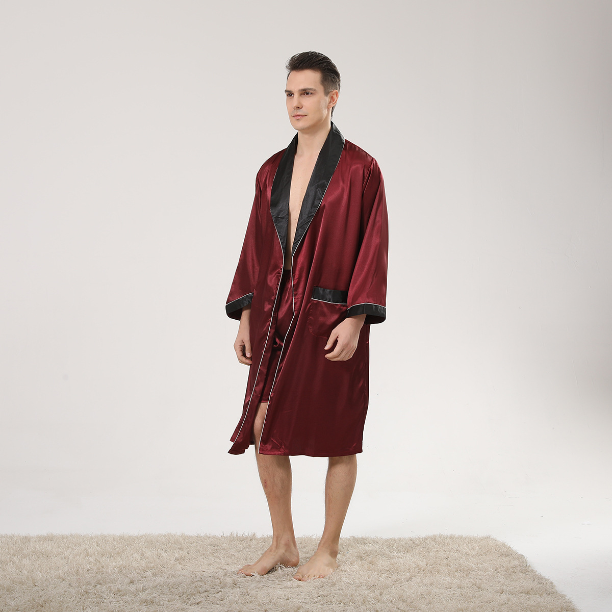 Wiosna Czarny Szal Kołnierz Cz – Men'S Kimono Accessories recenzja i cena