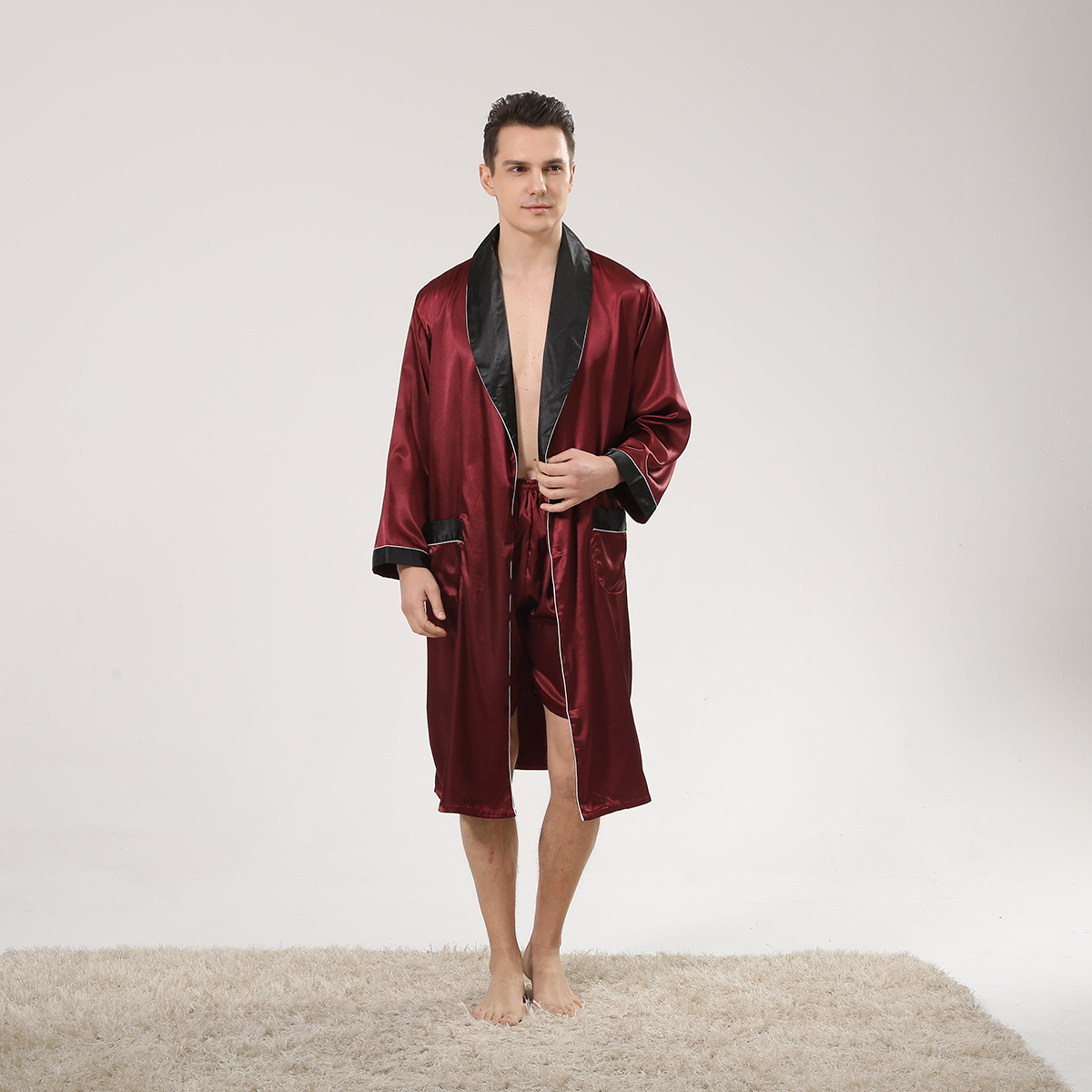 Wiosna Czarny Szal Kołnierz Cz – Men'S Kimono Accessories recenzja i cena