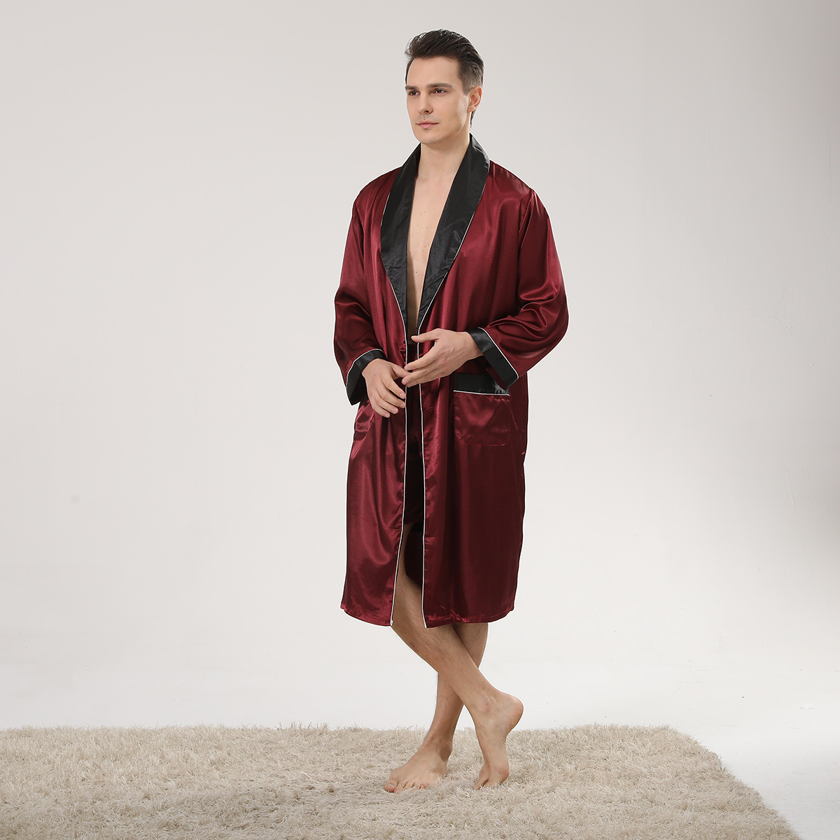 Wiosna Czarny Szal Kołnierz Cz – Men'S Kimono Accessories recenzja i cena